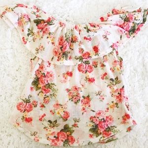 Floral Ruffle Top